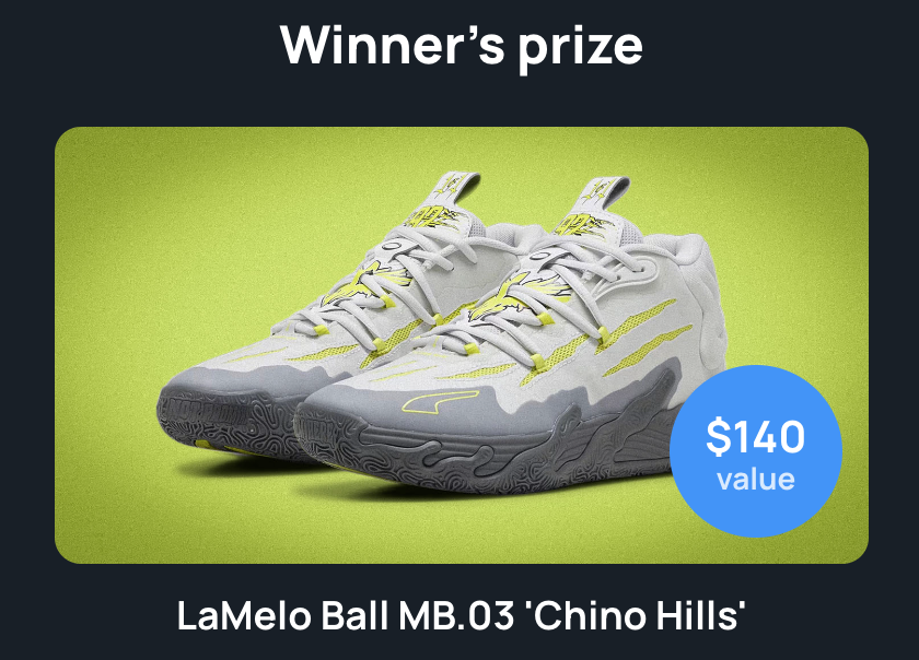 5Card_Draw's tweet photo. Tonight's winner takes home a pair of Lamelo MB.03 'Chino Hills' 🔥 https://t.co/1LIxewWDOh
