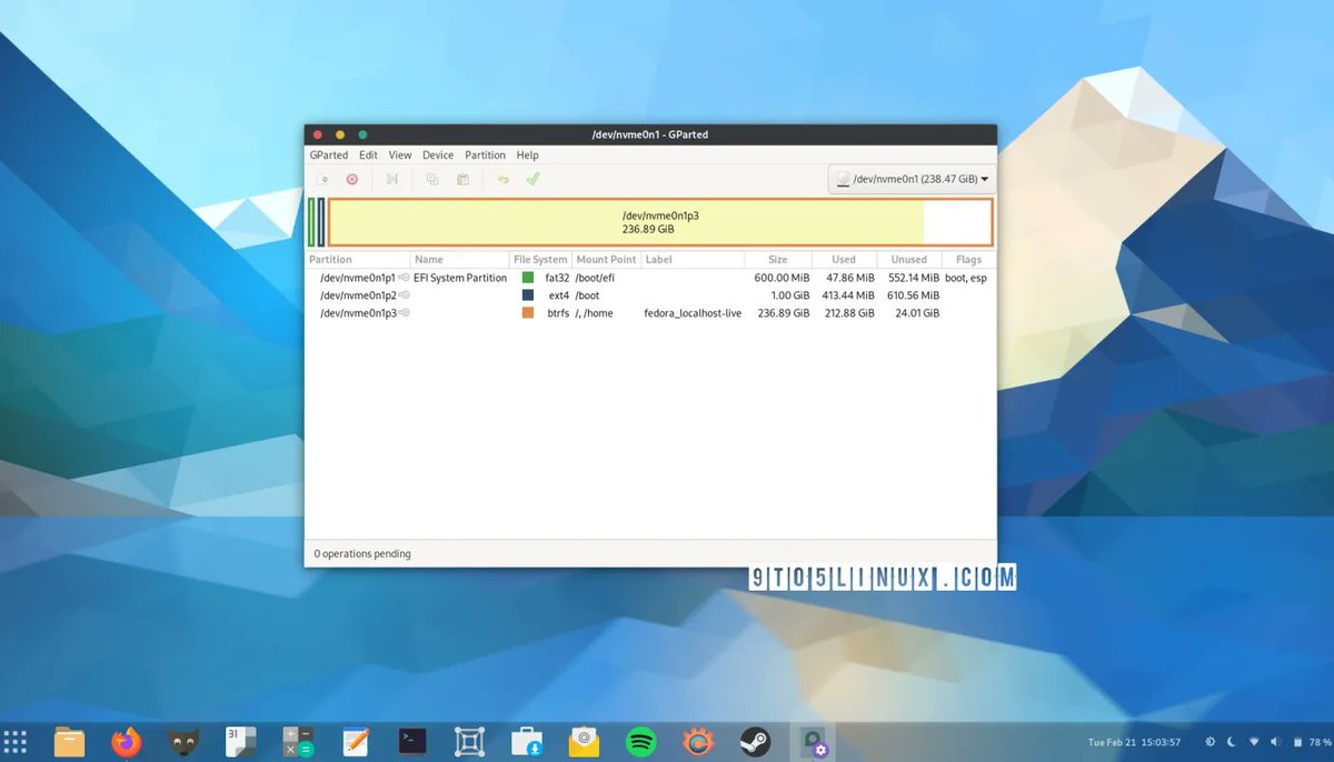 9to5linux's tweet image. GParted 1.6 Open-Source Partition Editor Improves exFAT Support and Fixes Bugs 9to5linux.com/gparted-1-6-op…

#OpenSource #Linux