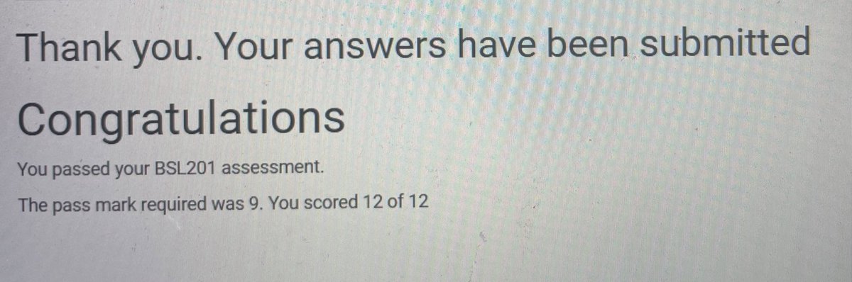 BSL Level 2 receptive exam done! Thrilled skinny with myself.
