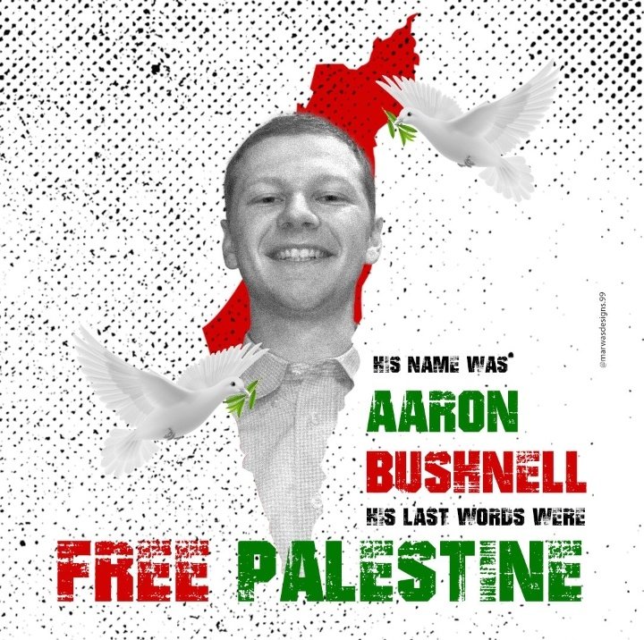Aaron,You are a hero, but your life is precious. Why did you choose this way?! We need moral and humane people like you alive. Those crimes aren't your fault.
#RIPAaronBushnell #AaronBushnell
