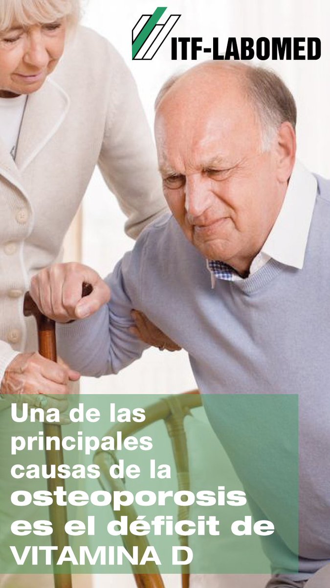 ITFLabomed's tweet photo. Una de las principales causas de la #osteoporosis es el déficit de #vitaminaD
Dada la importancia de la #vitaminaD en #Osteoporosis, es necesario mantener niveles óptimos en nuestro organismo, a través de una adecuada exposición al sol, el consumo de alimentos ricos en #vitaminaD https://t.co/6FdVgG7Q00