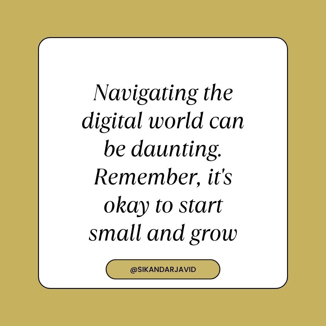 Navigating the digital world can be daunting. Remember, it's okay to start small and grow #WebDevelopmentJourney