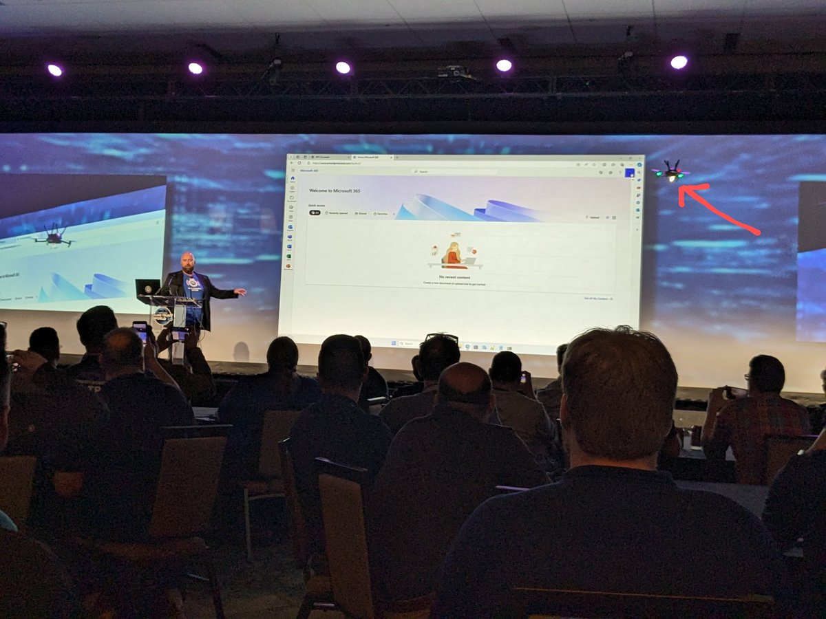 ArtIsGrowth's tweet photo. What a fun time! @threatlockerrob vs. the drone in his pineapple demo at @ThreatLocker #ZeroTrustWorld #ZTW #ZTW24 https://t.co/XIcO0Xec1J