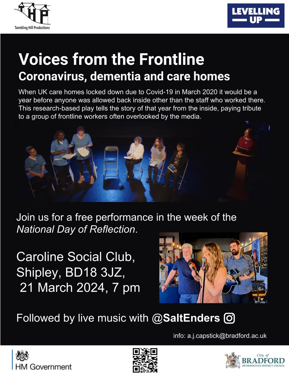Ever thought of using theatre to present healthcare research findings? Join our free performance telling the story of a forgotten group of frontline workers. @Carolineclub 21 March. Live music with @SaltEnders eventbrite.co.uk/e/voices-from-… @Clareycoco @KathrynLof97134 @AndreaCapstick
