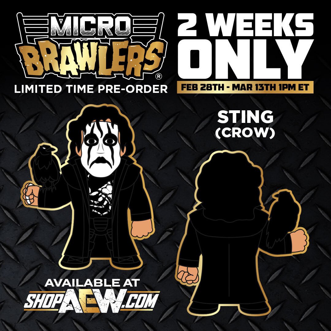 PWTees's tweet photo. It’s show time! New Sting item everyday this week, including Sunday. Welcome to Sting Week 

 🦂: https://t.co/ap8S1ZDaq5

#pwtees #prowrestlingtees #Sting #TheIconSting #ItsSting #StingWeek https://t.co/ocoGg5sRni