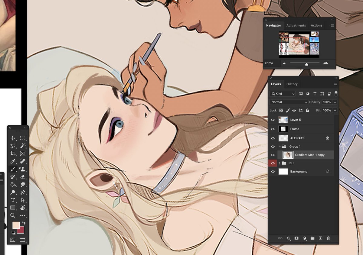 giving my old #elsamaren piece a fresher look. 
it'll be available as an 8x8 print for ECCC!