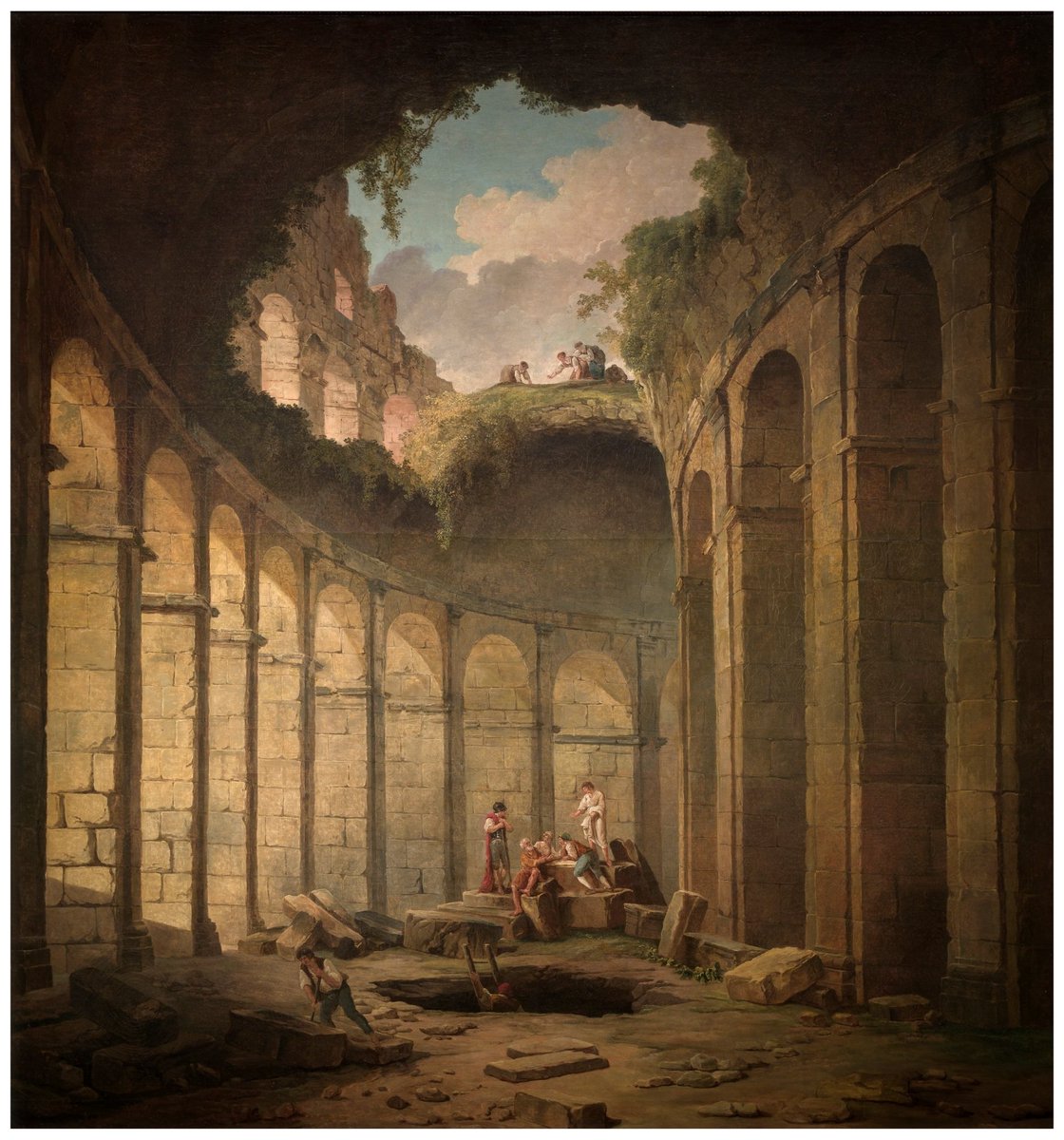 HotelInsonmia's tweet photo. Yo en el @museodelprado, ante las ruinas del Coliseo romano pintadas por #HubertRobert hacia 1785. No hace falta decir que es un cuadro que podría estar observando horas. Me recuerda mucho a #Piranesi y su visión de la grandeza del pasado, arruinado por el tiempo y los hombres. https://t.co/oMsZxl0Egw