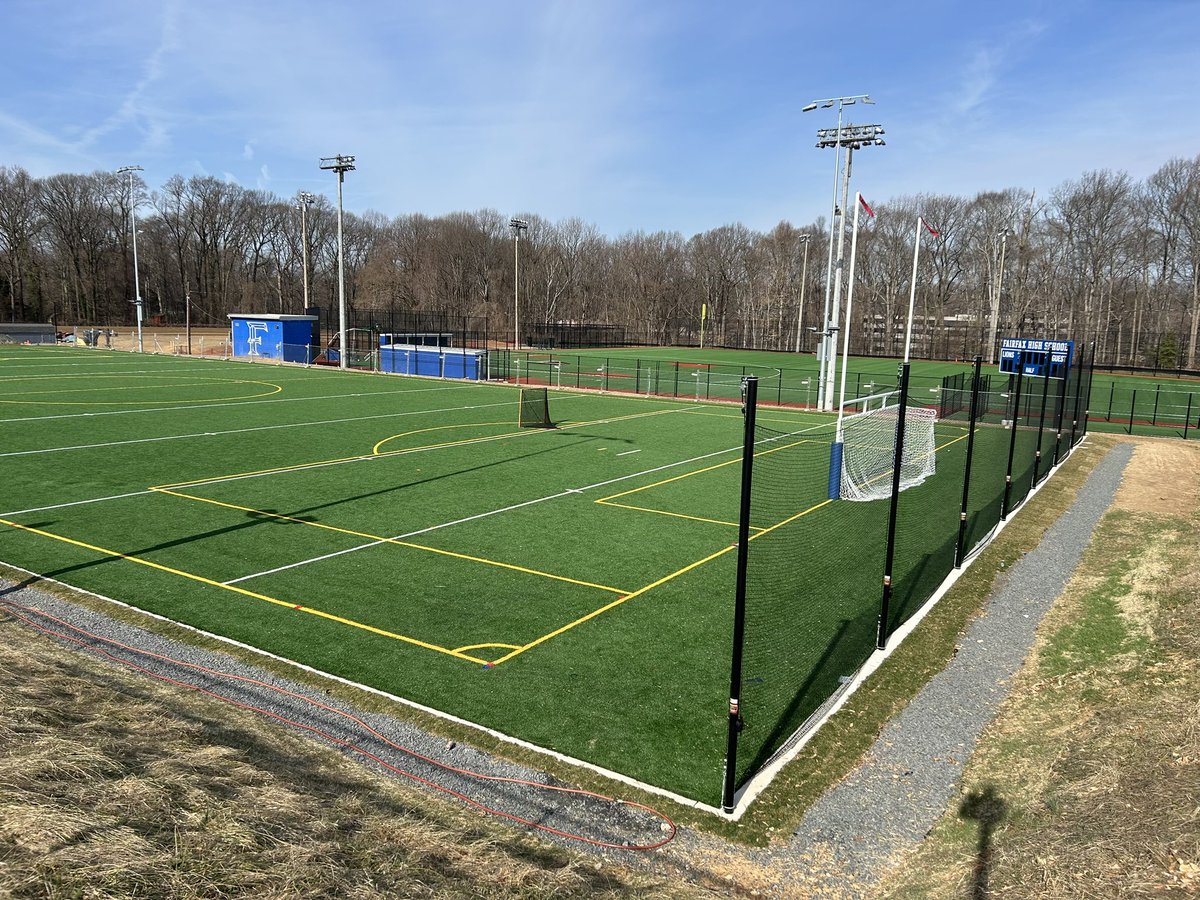 SuptPlat's tweet image. The turf field project @FairfaxHSLions is complete! #readytouse #turffields #atheltics