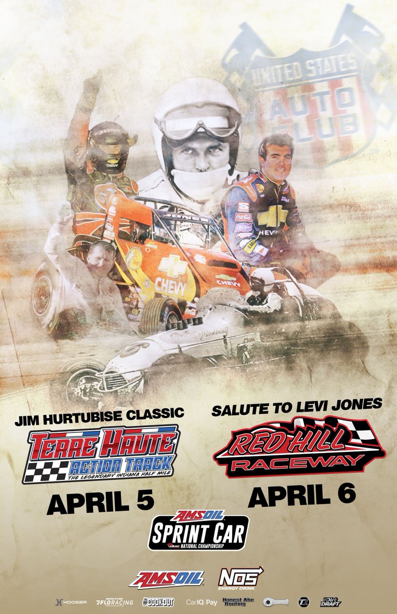 Herk & Levi! 🐐🐐 We honor two of the all-time USAC legends in the next two @AMSOILINC National Sprint Car events featuring the modern-day racing heroes of today. ➡️ Friday, April 5: @HauteTrack | Terre Haute, IN ➡️ Saturday, April 6: Red Hill Raceway | Sumner, IL