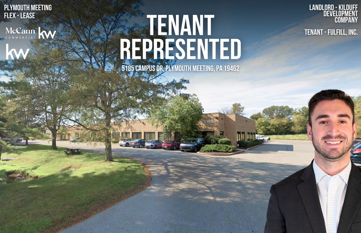 McCannCRE's tweet photo. #TENANTREPRESENTED 🤝

@MattRahillCRE of McCann Commercial exclusively represented Fulfill, Inc on their flex lease at 5185 Campus Dr. in Plymouth Meeting. 

#PACRE #PlymouthMeeting #CRE #tenantrepisfree #retwit https://t.co/PKwPKTuV7N
