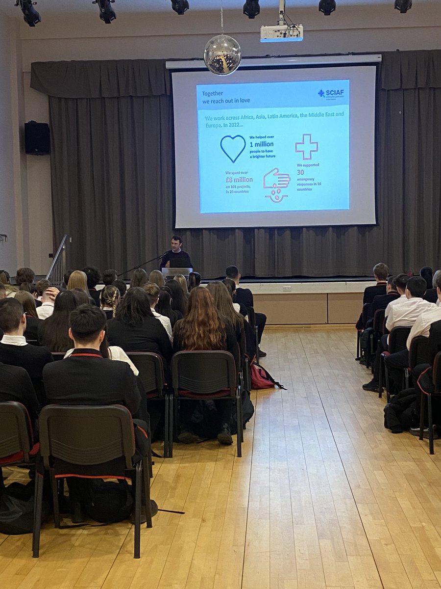 Thank you Mark Booker from <a href="/sciaf/">SCIAF 🧡</a> for speaking to our S5 year group today on Catholic Social Teaching and the work of SCIAF! 🙏🏼
