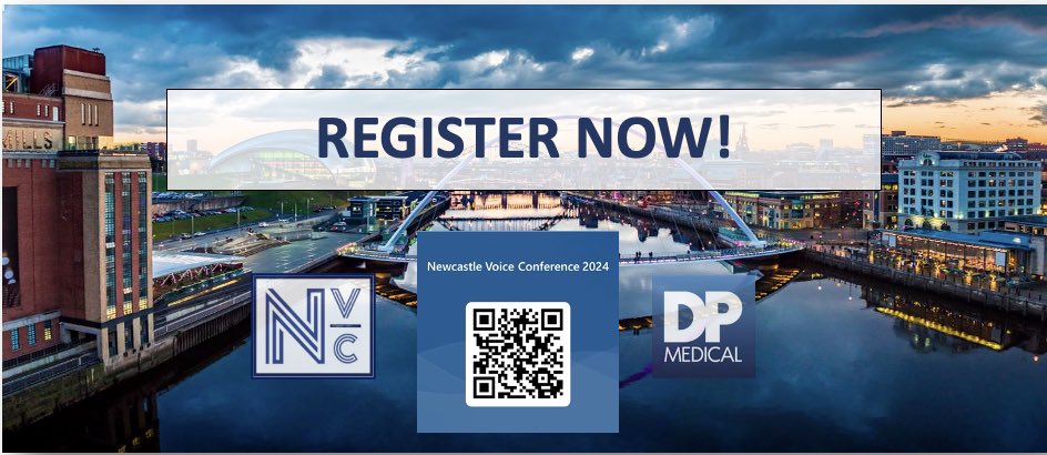 NEWCASTLE VOICE CONFERENCE 2024.  3rd - 4th December.  Hilton Gateshead-Newcastle.  Registration is now OPEN…forms.office.com/r/frTPw4BkM4. Email us at nuth.nvc@nhs.net for more information.