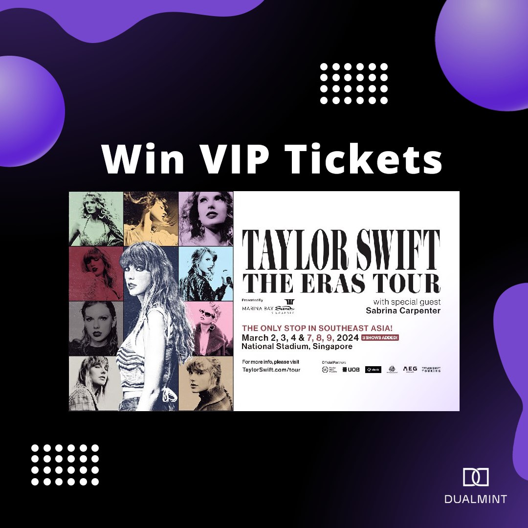 DualMintRWA's tweet photo. @blockchain_fest Thanks @blockchain_fest
YES! At 12:20, join the Toji NFT launch at our #RWA talk! 🎉 Win 2 VIP Taylor Swift SG tickets.
Start now:
1️⃣ Connect wallet to #DualMint = 1 entry
During event:
2️⃣ Buy Toji NFT = 10x entries!
🎟️ LIVE raffle at #BlockchainFest SG. #TheErasTourSingapore https://t.co/1O2v05RqlK