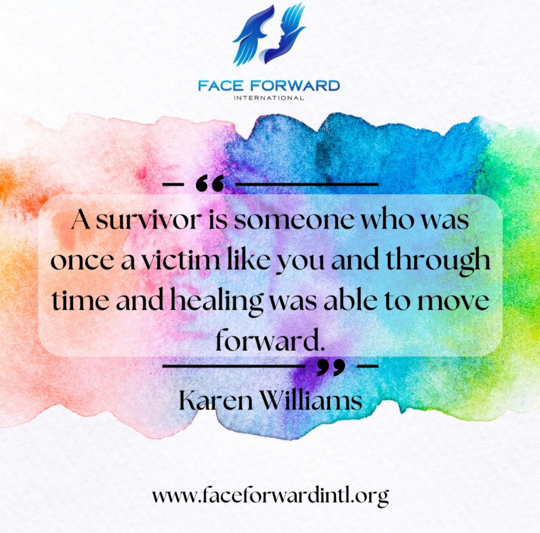 Your Monday Motivation Reminder...

Every day, just keep moving forward! 

Together changing lives...one survivor at a time. 💜💙
#FaceForwardIntl #BeTheChange #SurvivorToThriver #VictimToVictor #TraumaToTriumph