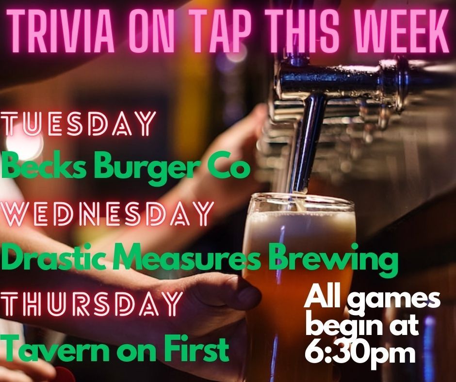 Three is a magic number. Thanks, Schoolhouse Rocks! We've got 3 games for you this week: TUES at Becks Burger Co, WED at Drastic Measures, and THURS at Tavern on First. Get out and play! #livetrivia #triviastash #getoutandplay