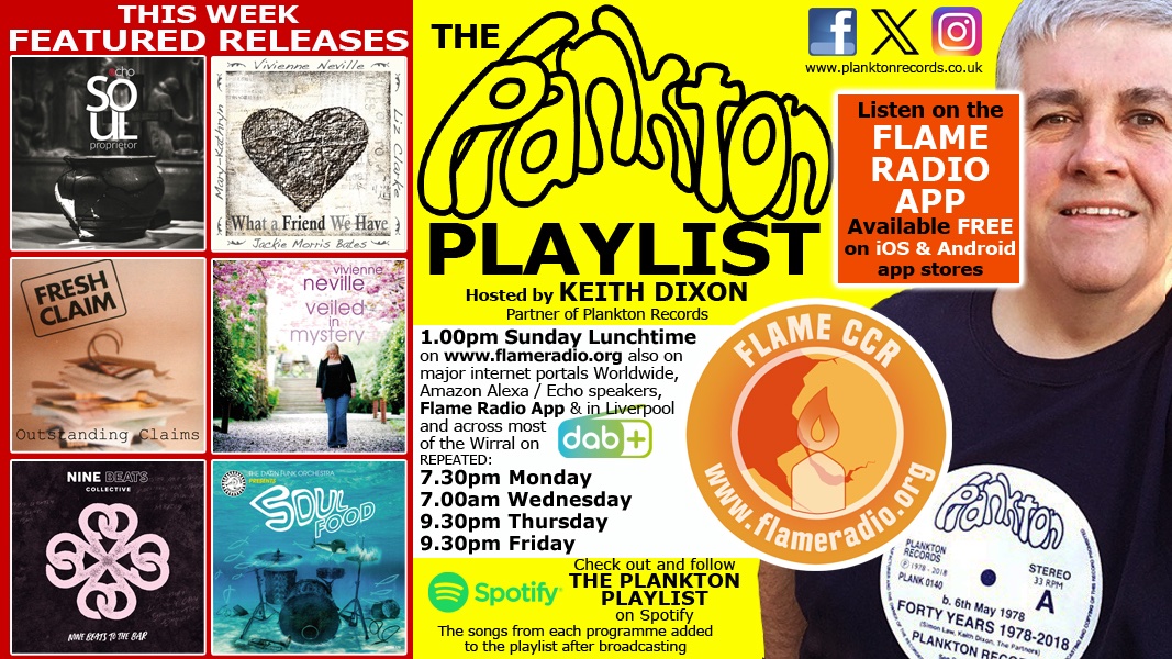 Unfortunately missed posting about this week's new THE PLANKTON PLAYLIST radio show for <a href="/flameccr/">theflameteam</a> ahead of Sunday's 1st broadcast. Still to be repeated 4 times this week with 1st repeat 7:30pm GMT tonight. Other times on the pic. This week's songs date from 1993-2017 #music