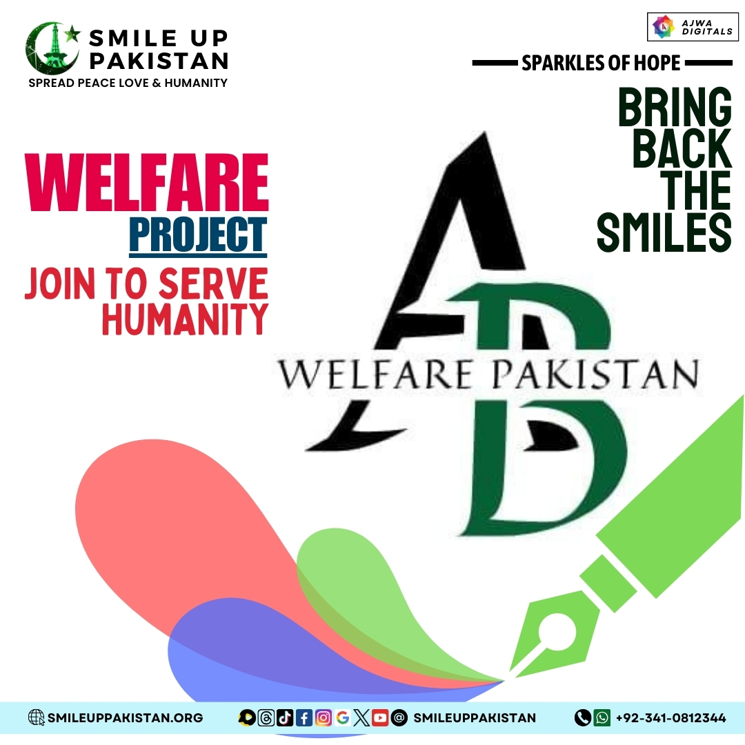 Ali Bilal Welfare Pakistan (ABWP) is a project of Smile Up Pakistan. ABW Pakistan helps people facing tough times by giving them money. We want to support a good welfare system in Pakistan that helps regular people, makes them stronger, and creates a happy society for everyone.
