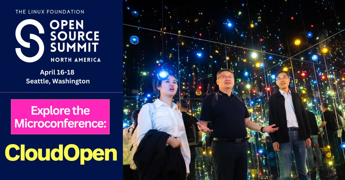 linuxfoundation's tweet image. 👉 Check out #CloudOpen @ #OSSummit North America - going live April 16-18 in Seattle! Experience new tools, projects, platforms &amp;amp; technologies across #CloudNative and cloud infrastructure. 📚 Learn more: hubs.la/Q02md_gY0 🎟 Register! hubs.la/Q02mf33M0