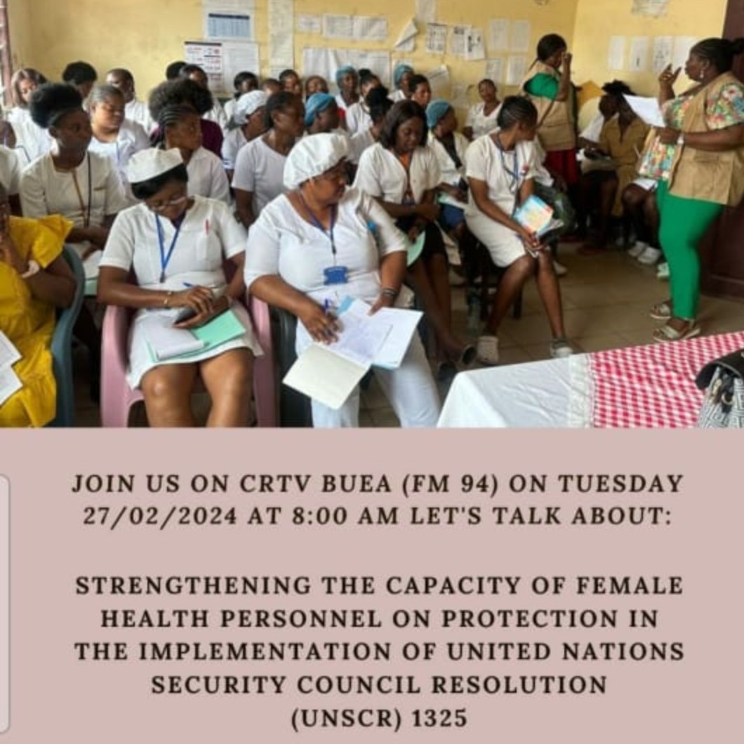 Join us tomorrow 8am on Fm 94.5 #WPS #Protectfemalehealthworkers @Womeninnewsecurity @Search