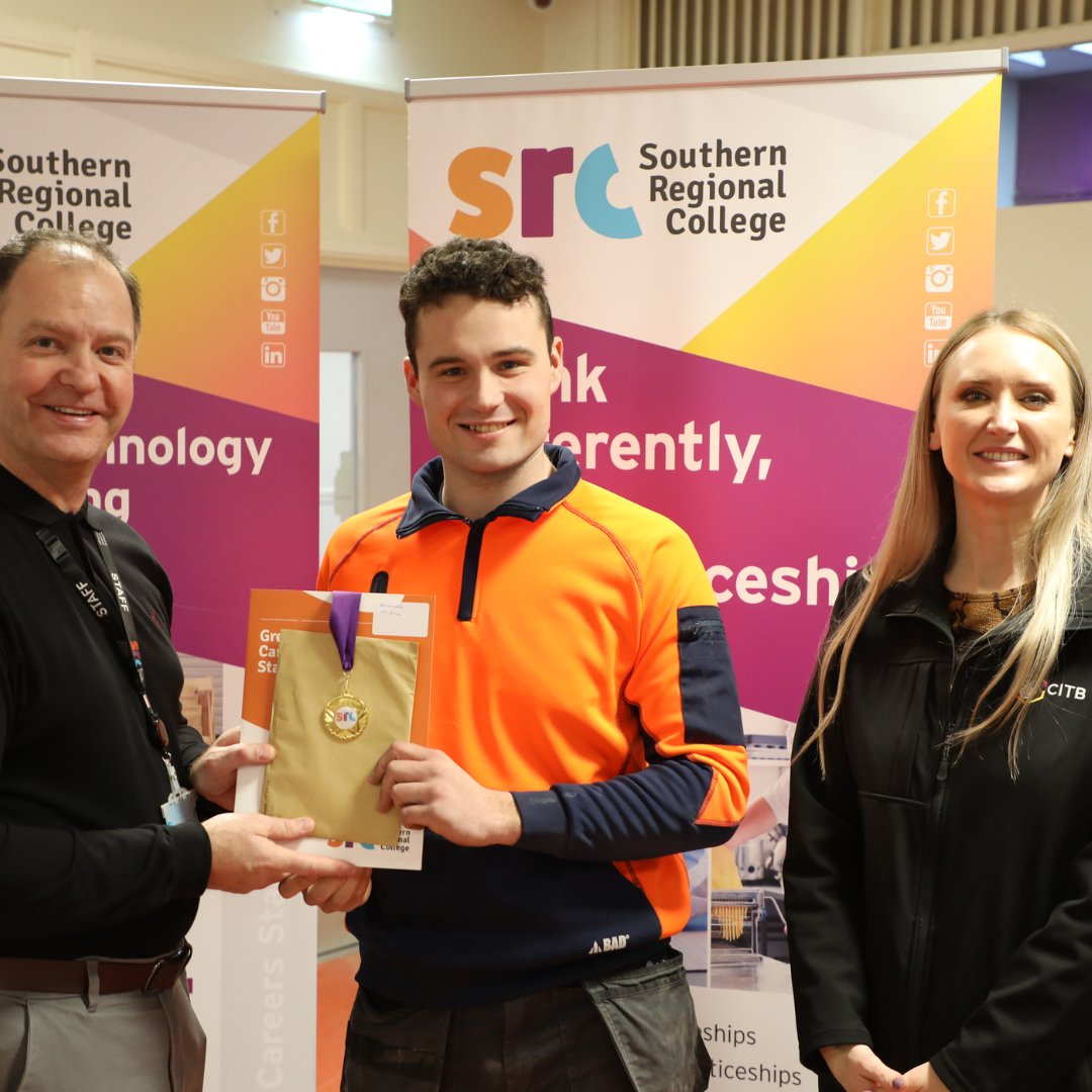 Throwback to the annual Skillbuild competition at Southern Regional College.⭐ Highlighted are some of the talented winners from the categories Cabinet Marking, Joinery, Brickwork.🧰 Read more at:src.ac.uk/news/southern-…