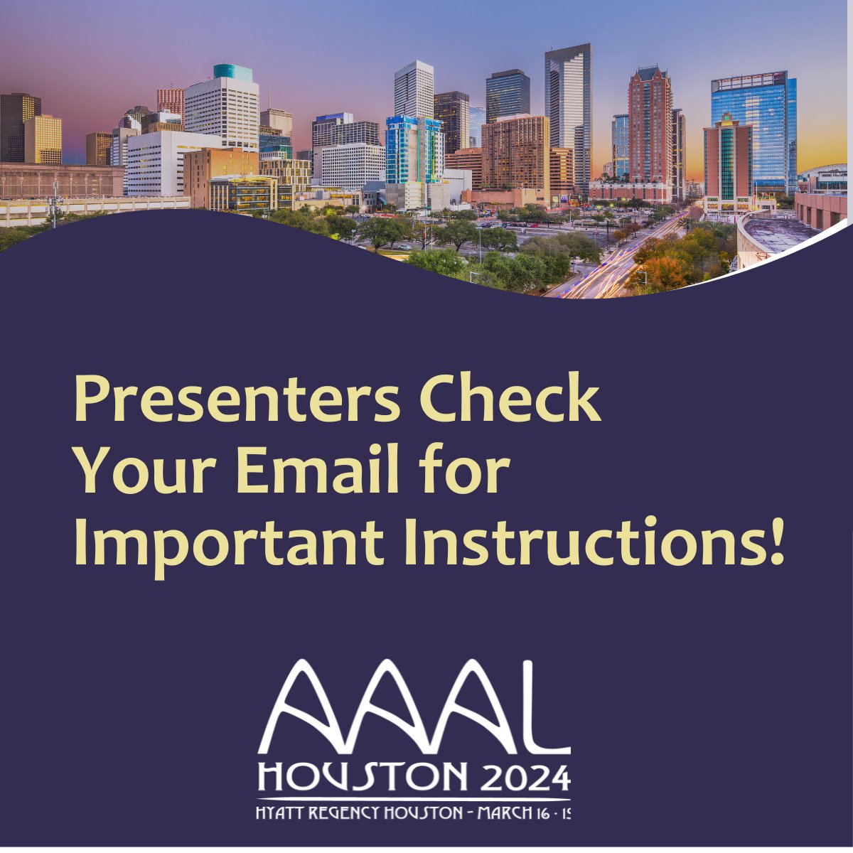 AAALinks's tweet photo. Notice to Presenters at #AAAL2024! https://t.co/vITkfcKxJH