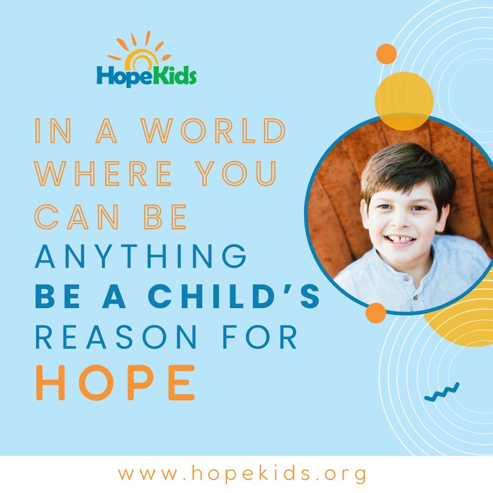 Kaaito5's tweet photo. In a world where you can be anything, be a child's reason for hope. Visit https://t.co/IzxKrpEudv to learn more. @HopeKidsInc
￼ https://t.co/UTQpTsh6zf