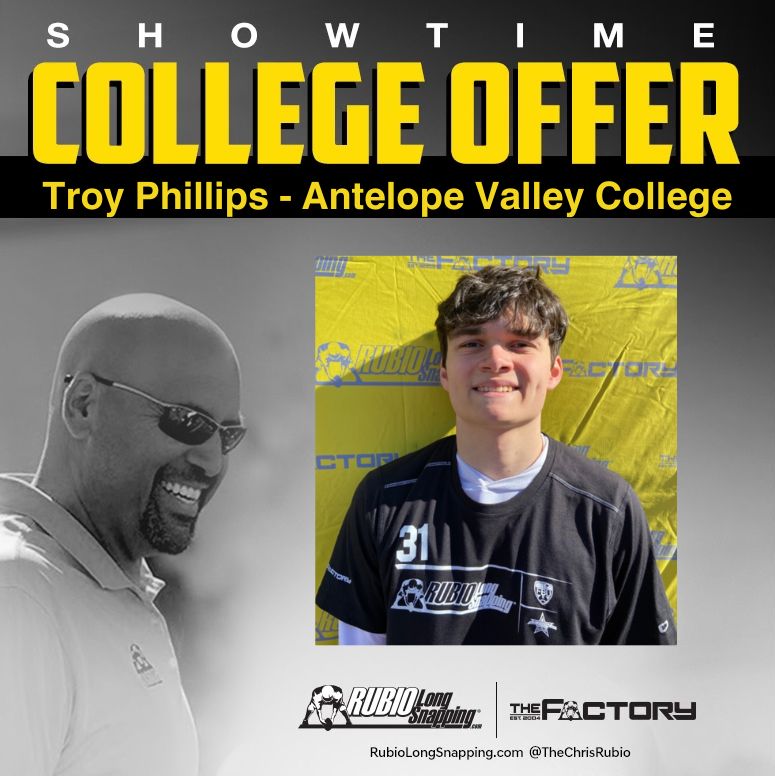 SHOWTIME!!! Rubio Long Snapper Troy Phillips (OR, 2024) has picked up an offer to... rubiolongsnapping.com/player-ranking… #RubioFamily | #TheFactoryJustKeepsOnProducing