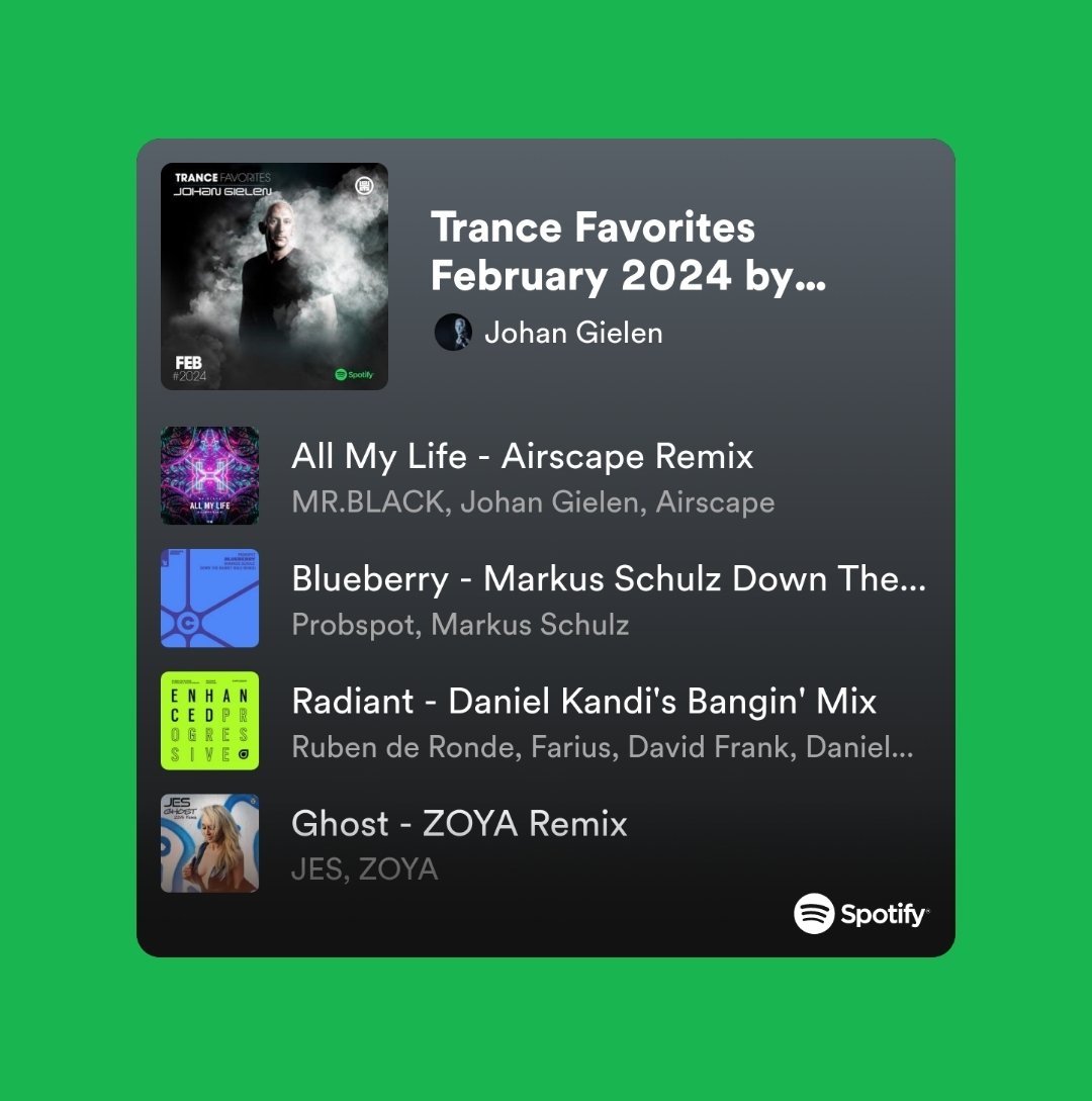 johan_gielen's tweet image. My Trance Favorites February (week 08) are up now at @Spotify Follow &amp;amp; Listen 👉🏻spoti.fi/2FBEJJC
Enjoy ! #TranceFamily ❤️
#NewMusicMonday  #NewMusicAlert  #spotifyplaylist