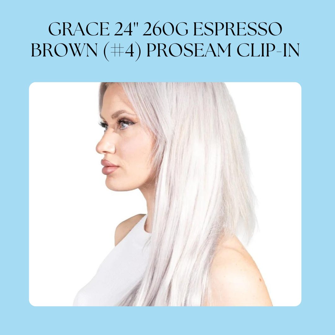 Grace your look with luxurious depth using the 24'' 260g Espresso Brown (#4) ProSeam Clip-in! 🌰✨ Rich color, voluminous length, seamless style. 

#christianremyhair #haircaretips #healthyhair #clipinextensions #remyhumanhair #hairtransformation