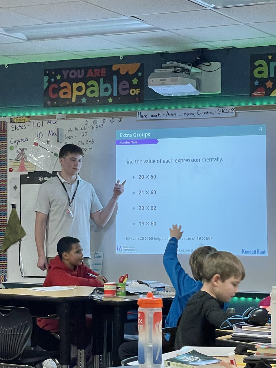 CF_CAPSEdu's tweet photo. Let’s go! 🙌👏 Mr. Bakula is finding his niche and exploring more of his passion teaching our future leaders in Mr. DeLong’s 4th grade classroom @hansenelementary this placement! Bravo! 

#futureteacher #educationmatters #growourown #everystudenteveryday https://t.co/5NMItfhaHi