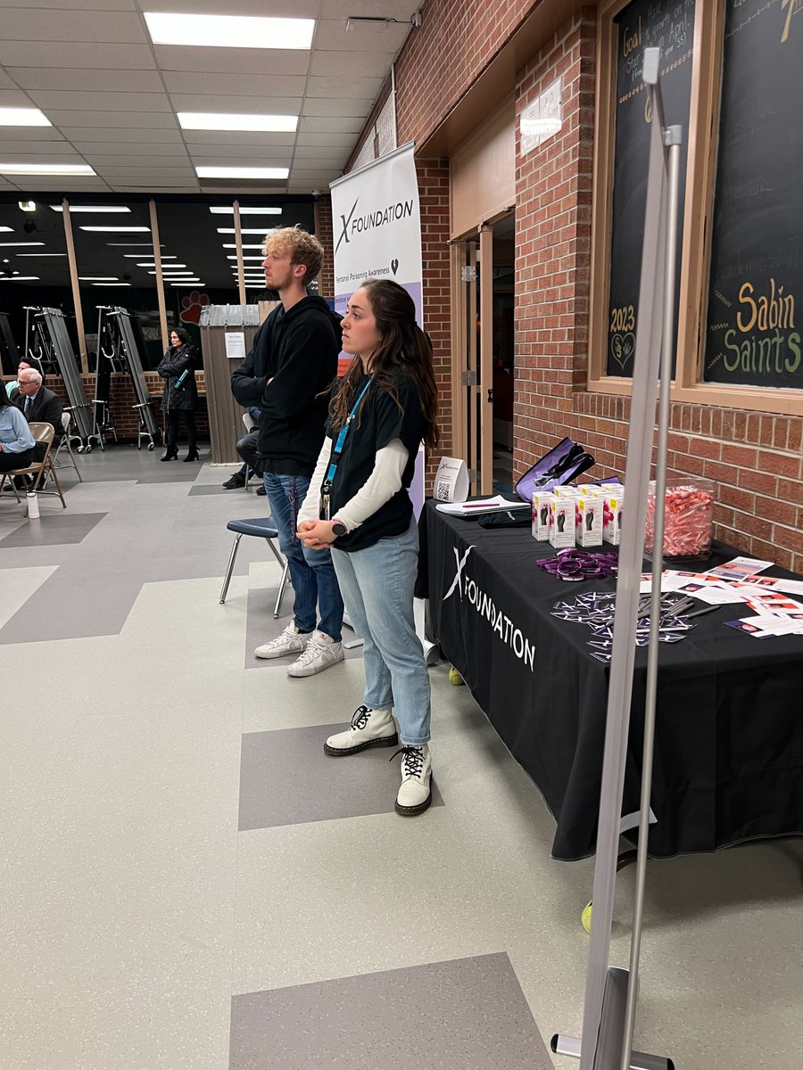 XFoundation12's tweet image. S/o to D11 and Sabin Middle School for the opportunity to participate in last week’s District Attorney fentanyl awareness panel, where our newest XFoundation members handed out over 100 boxes of #NARCAN and represented our mission to end #fentanylpoisoning flawlessly 💜✖️🦾
