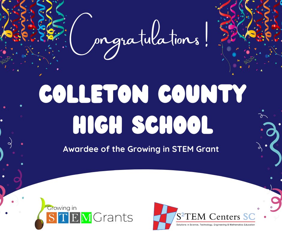 SCCMS_STEM's tweet photo. As part of #SCSTEMMonth, South Carolina’s Coalition for Mathematics & @S2TEMCentersSC would like to congratulate to our 2024 Growing in STEM Grants Awardees https://t.co/S0vDgxVfnN ! 🏆 https://t.co/Cdh4xmADXn