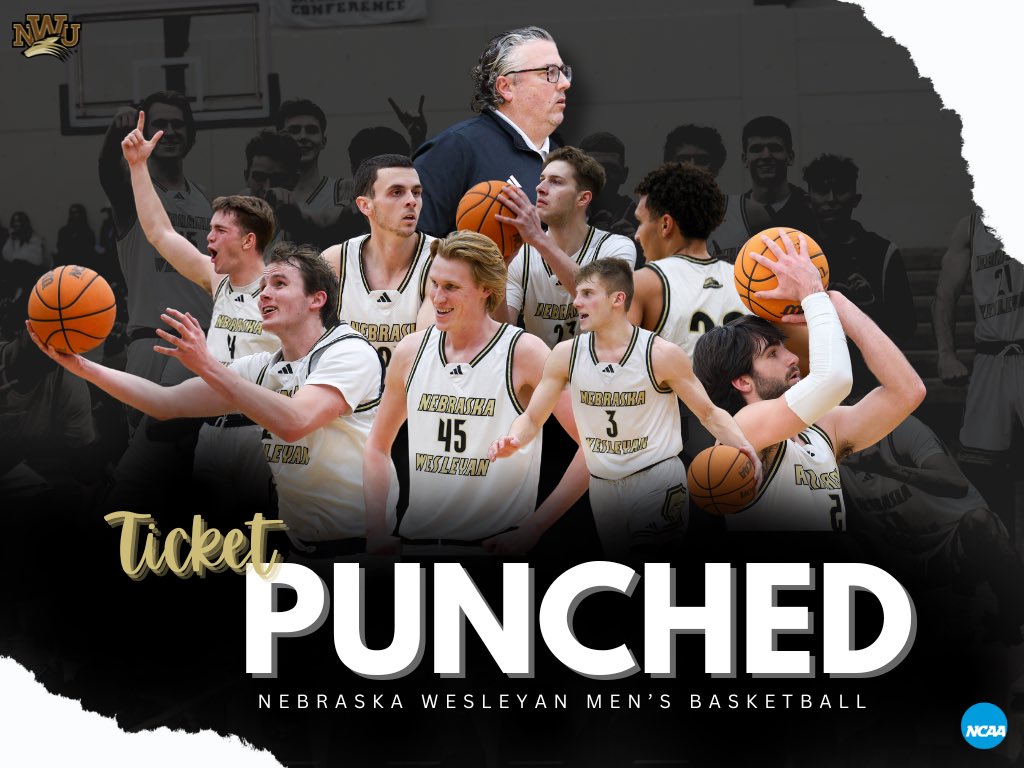NWUSports's tweet photo. 𝓗𝓮𝓻𝓮 𝔀𝓮 𝓰𝓸 𝓪𝓰𝓪𝓲𝓷 🕺🏽🎟️

Nebraska Wesleyan will be traveling to San Antonio, Texas to take on Centenary (LA) on Friday, March 1, in the first round of the 2024 NCAA National Tournament🏀🐺#YipYip #PWolfNation https://t.co/JQTDXssZ9p