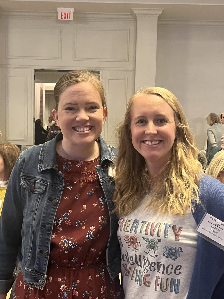 SchmittInSchool's tweet photo. Enjoying Day 1 of @KAGEgifted conference with some amazing teachers! @Mrsbaucomsclass @MsTMorrison @cmudd19 @tullyelemjcps @JCPSGT https://t.co/x3XnySeEHD