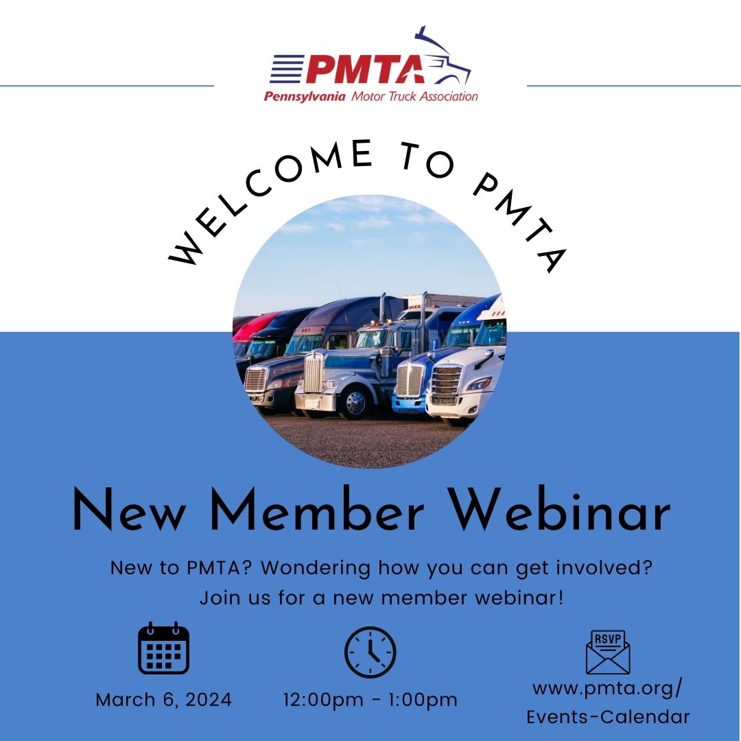 Join us for a New Member Webinar March 6 from 12:00-1:00. Whether you're new to PMTA or just want to learn more about benefits of membership, everyone is welcome!

Register at pmta.org!