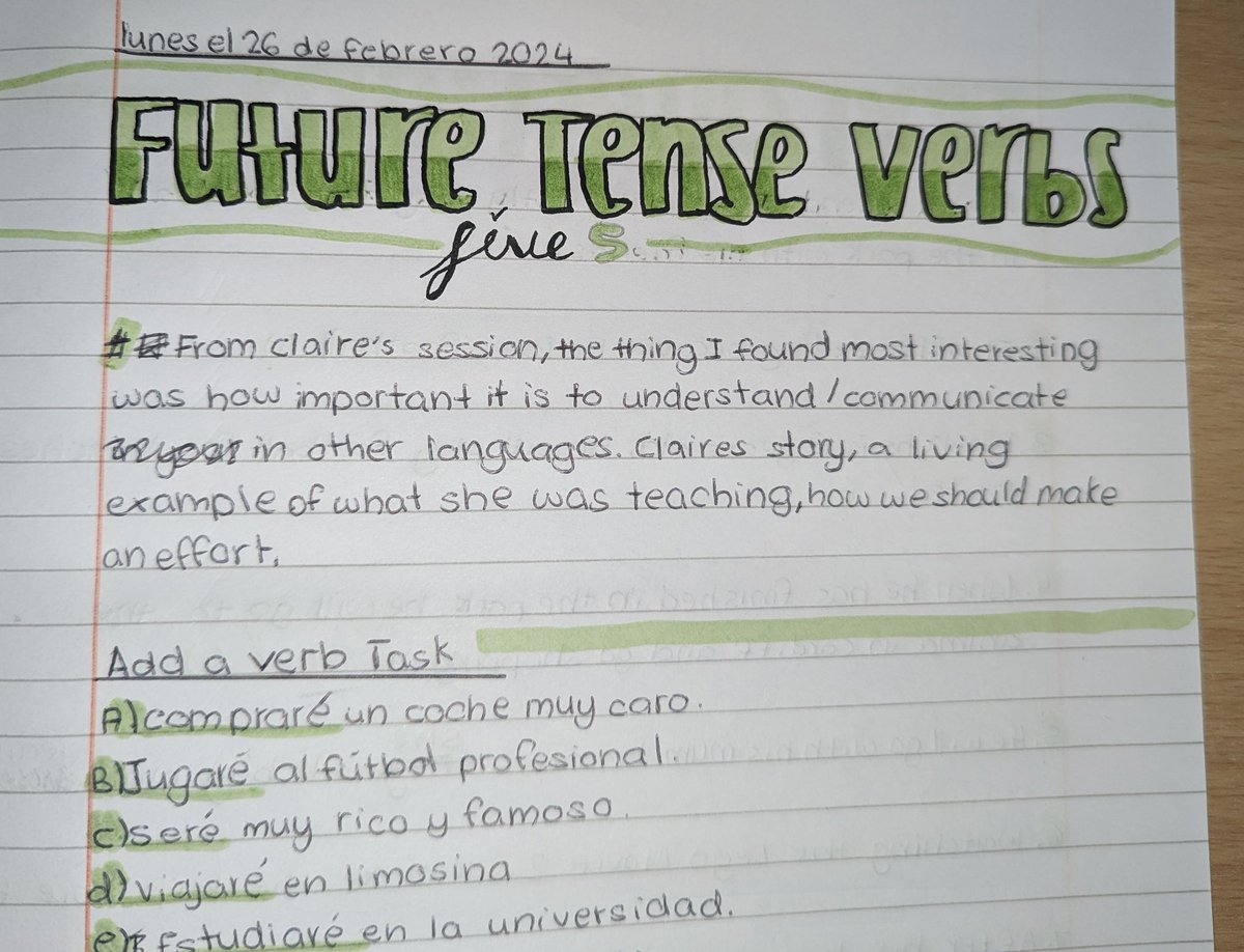 What a lovely reflection from Anabia in 8C2 following on from Claire's Language workshop last week 😊 It really is so important to appreciate &amp; learn other languages 👏 <a href="/mrssinghmfl20/">Mrs Singh MFL</a> <a href="/MrsRRichards15/">MrsRRichards 🏉🏴󠁧󠁢󠁥󠁮󠁧󠁿⚽️🇫🇷 🇪🇸👨‍🍳</a> <a href="/HeadteacherBas1/">Headteacher@BassalegSchool</a> <a href="/bassalegmfl/">Modern Foreign Languages</a> @BassalegSchool1 <a href="/MFLMentoring/">MFL Mentoring Cymru</a>