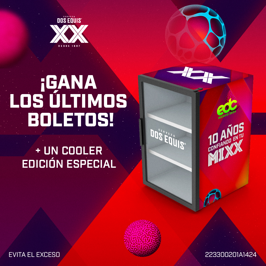 DosEquisMx's tweet photo. La celebración terminó, pero la fiesta sigue. Participa para ganar un cooler edición especial repleto de los nuevos MIXX SHOTS.⚡ 

Te decimos cómo participar: 
- Síguenos en X
- Da RT ⟲ y ♥ a este tweet
- Comenta tus mejores momentos en EDC 2024.
TYCOS: https://t.co/Uaj5HHzpGV https://t.co/BJCx8v6arP