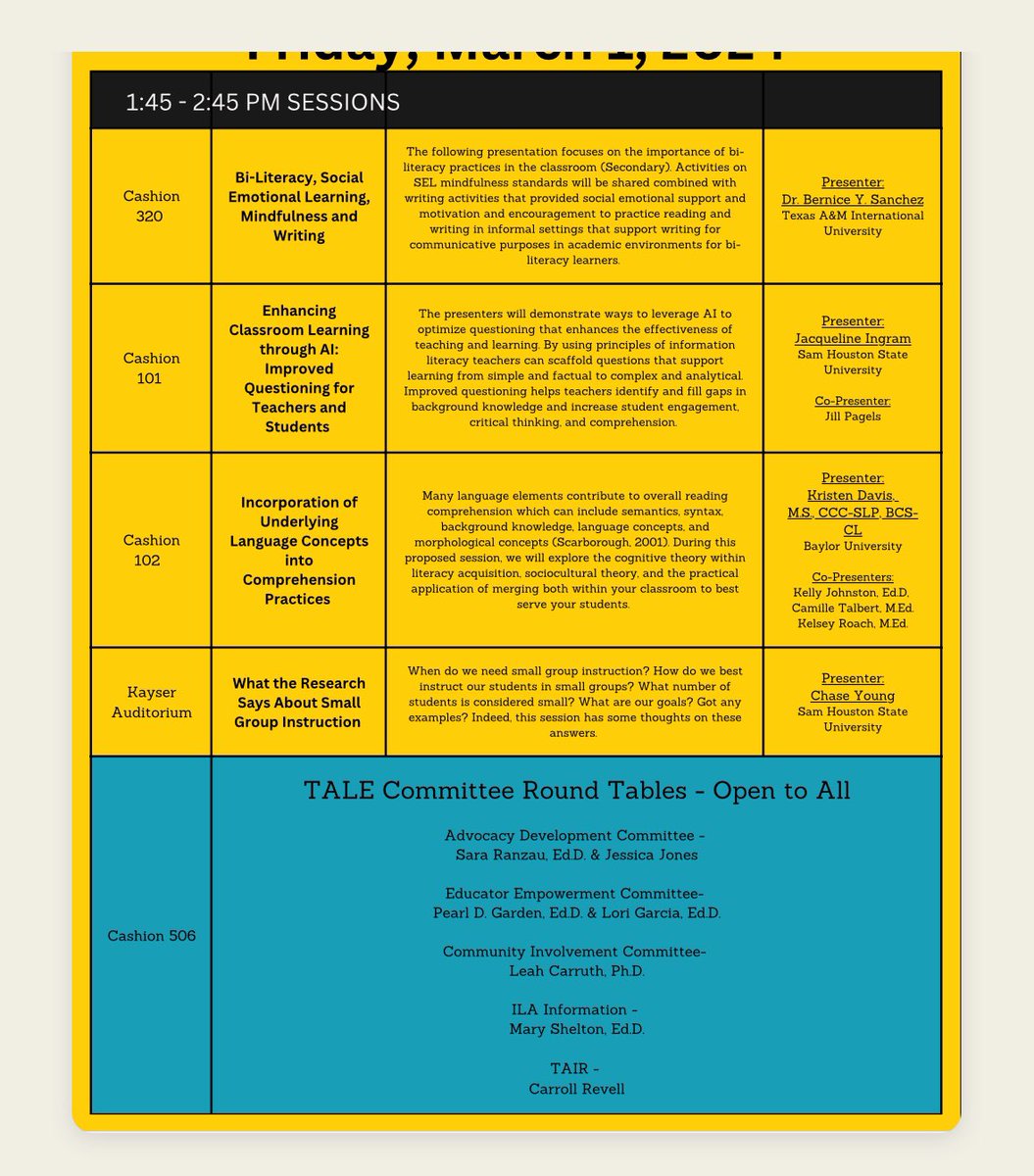 TALE Advocacy Committee tweet media