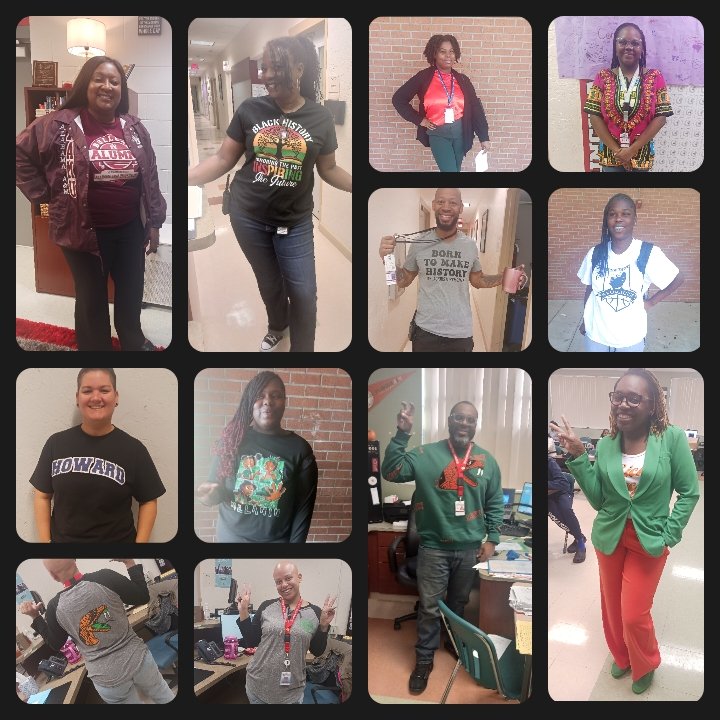 Kicking off Black History Spirit Week with our Warriors showing their pride in HBCU or Pan-African Colors! #BlackHistoryMonth