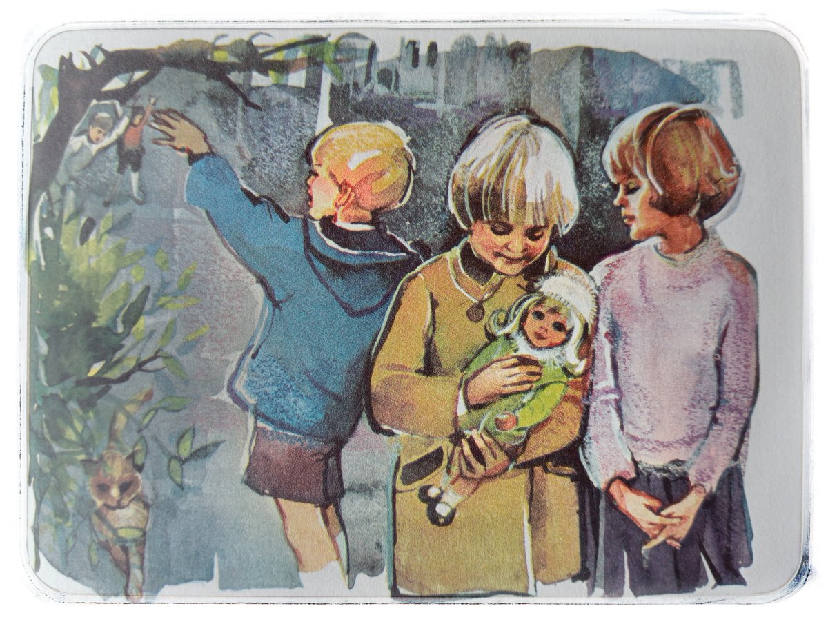 OldSchoolBooks1's tweet photo. Taking a look at some of the #illustrations from the #ThroughTheRainbow #readingscheme. This one is from #GoldBookOne and a story called The Move https://t.co/0k3xhzcjwR #oldschoolbooks #vintagebooks https://t.co/OvAwyds40m