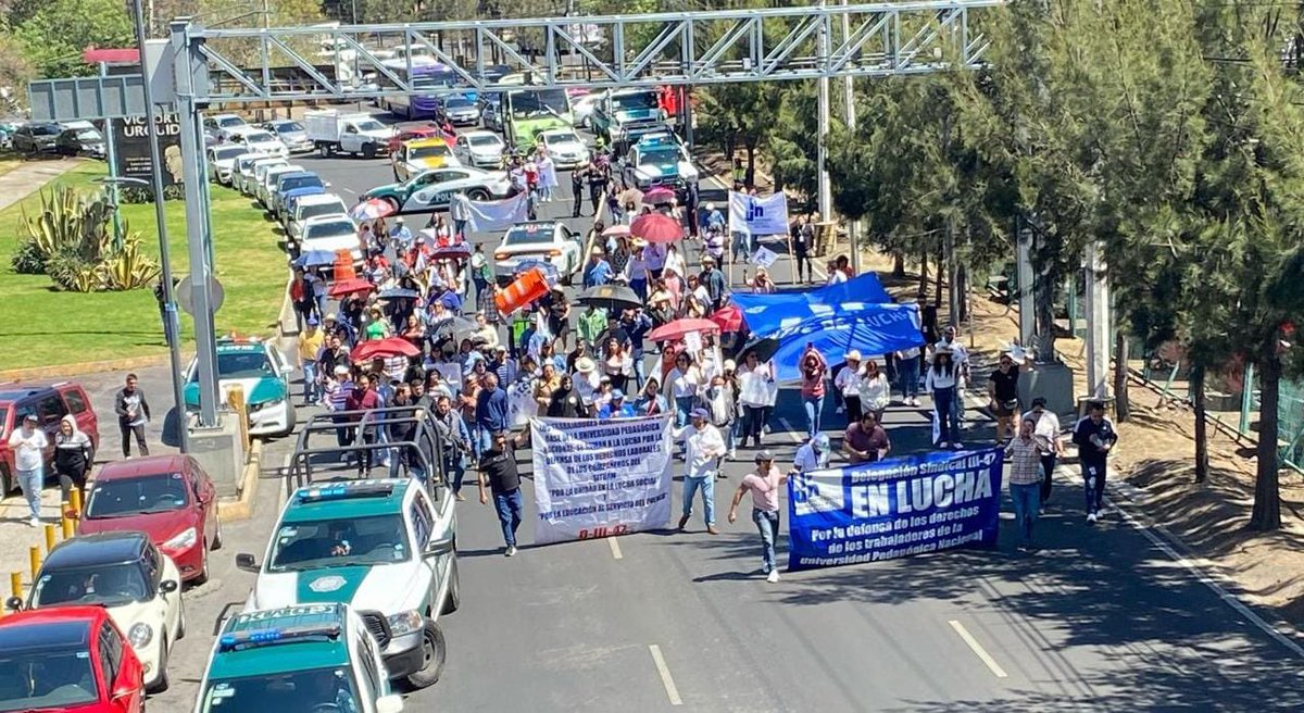 Personal de la <a href="/UPN_MX/">Universidad Pedagógica Nacional</a> aún mantiene el cierre de la carretera Picacho Ajusco a esa altura hacia la parte alta de <a href="/TlalpanAl/">Alcaldía Tlalpan</a>. Mucho tráfico para los que proceden de Periférico o de Jardines del Pedregal. Posible alternativa: Av. Unión.
