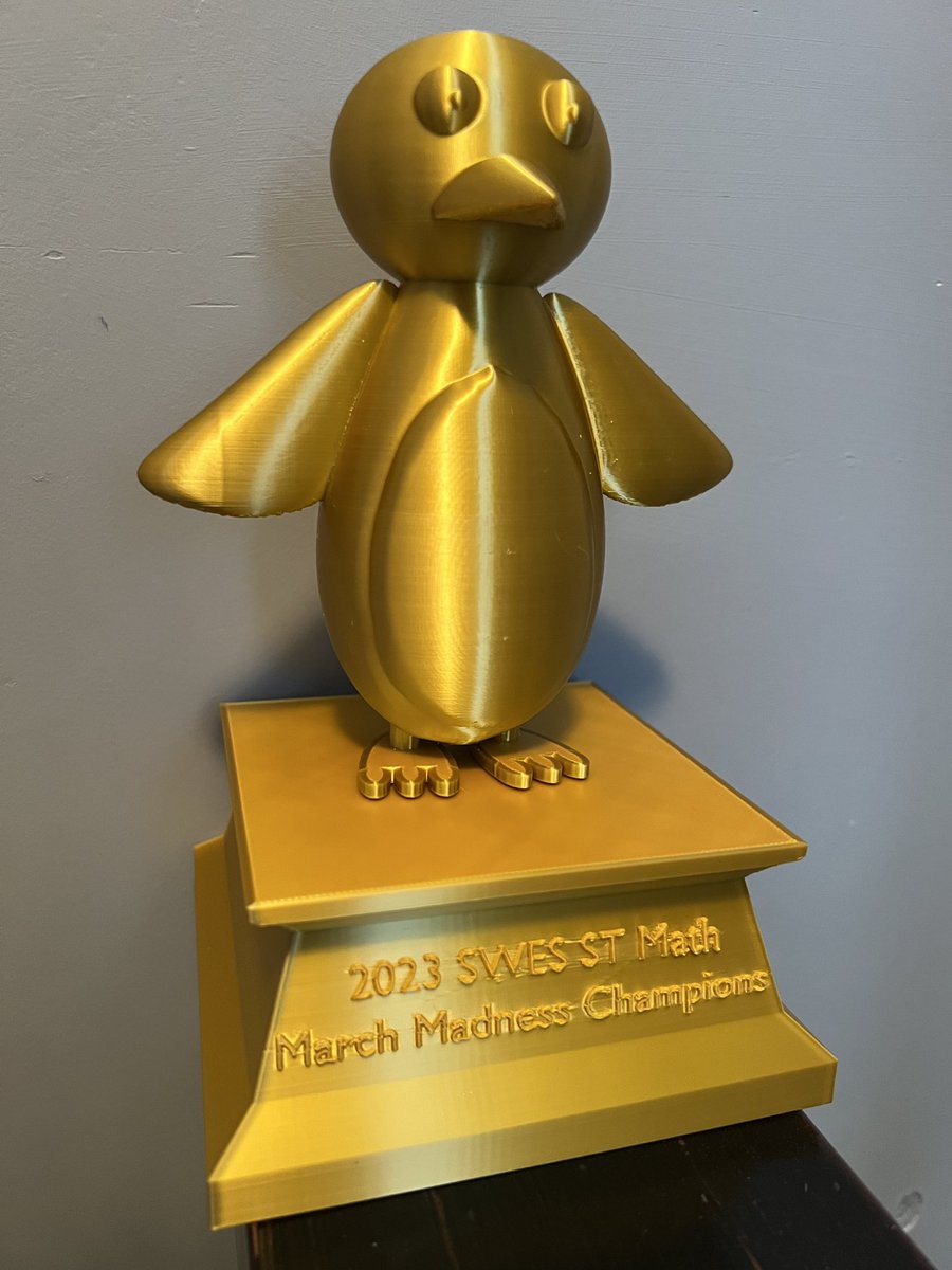 Someone in district needs to 3D print an ST Math trophy 🏆 for March Mathness! <a href="/STMath/">ST Math Educator? Follow us on MINDEduOrg!</a> <a href="/STMathTX/">STMathTX</a> <a href="/laurabethadams/">Laura Adams</a> 

cults3d.com/en/3d-model/ar…
