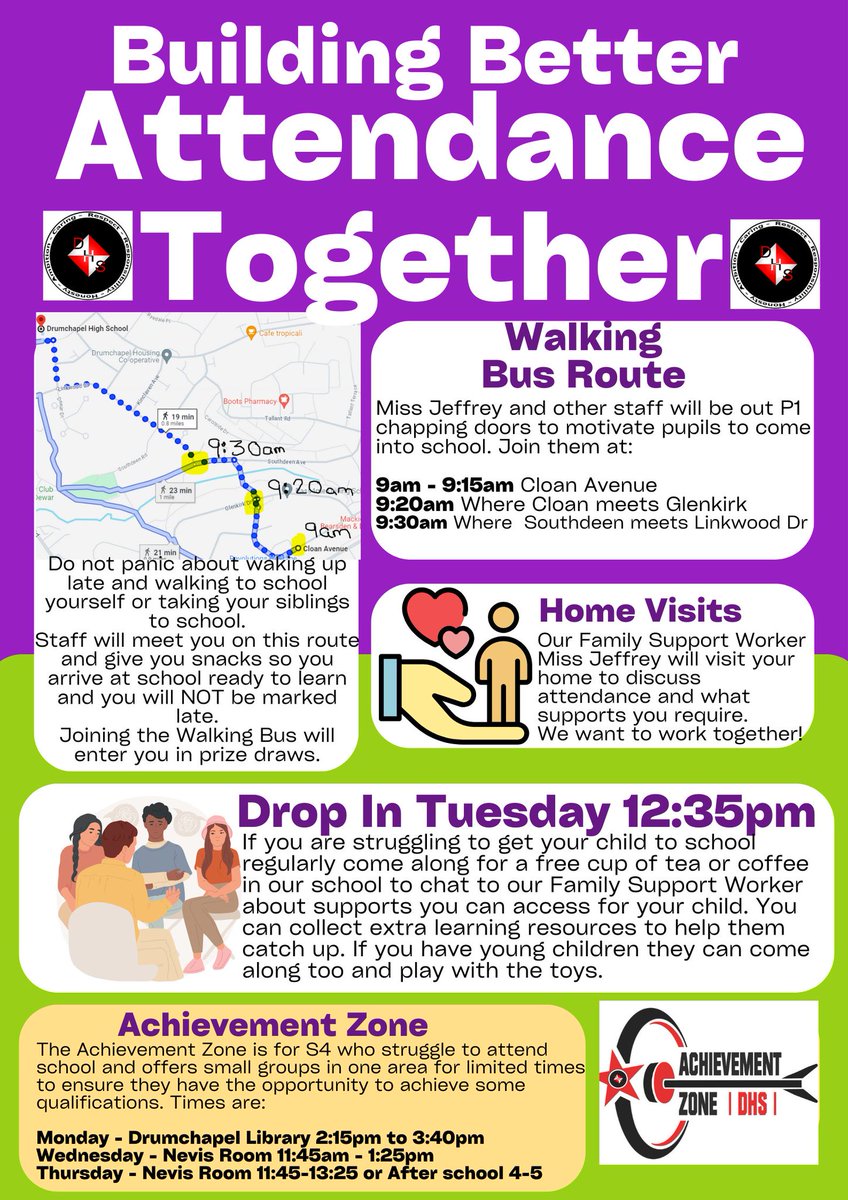 Attendance is one of our main priorities. From next week, we are stepping up our support. See the flyer below for further information. #everydaycounts
