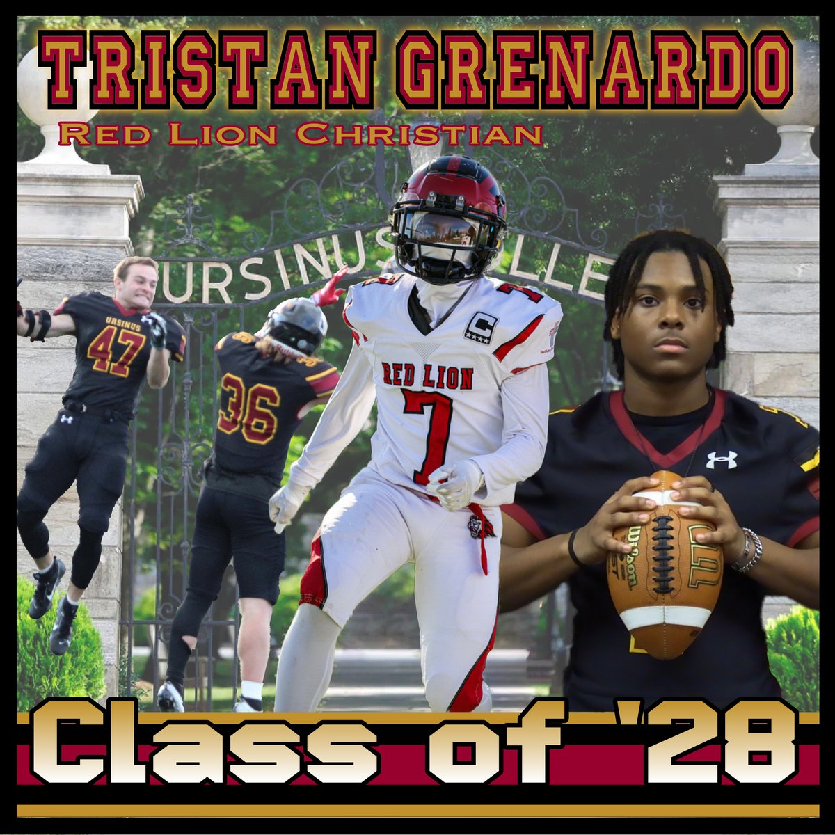 Welcome @TGrenardo of Red Lion Chrisitian Academy to the Ursinus Football Class of 2028! #WelcomeToTheBearsDen #UCFB131 youtu.be/-KzZ7jg0x1I?si…