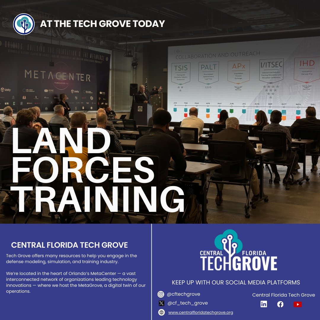 🌟 Happening at Tech Grove TODAY🌟

Don't miss out on the opportunity to connect with us at hubs.la/Q02mgVLx0

 #LandForcesTraining #MilitaryTraining #TacticalSkills #TechGrove #Innovation #Collaborate #Accelerate 📌