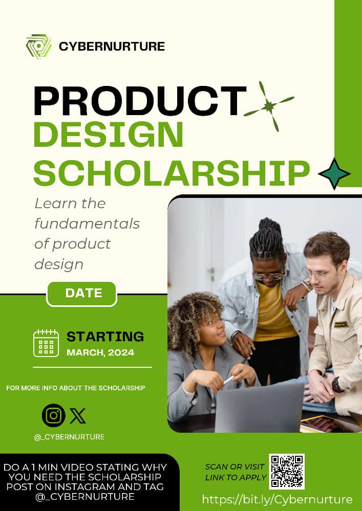 Timmilytim's tweet photo. Are you interested in learning Product design? Cybernurture Innovation Hub is the place to be! We offer a hands-on learning experience, industry-relevant curriculum, mentorship, and networking opportunities. To apply, click on the link https://t.co/FrrluYTvrB 
#Cybernurture https://t.co/NuKQJRP3r4