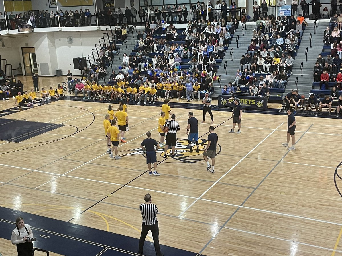 It’s Inclusion Week! There’s no better way to kick it off than a pep assembly put on by <a href="/SHSConnecting/">SHS Connecting</a> and <a href="/SalineAlumni/">Saline Alumni</a> The student vs staff basketball game was a hit!