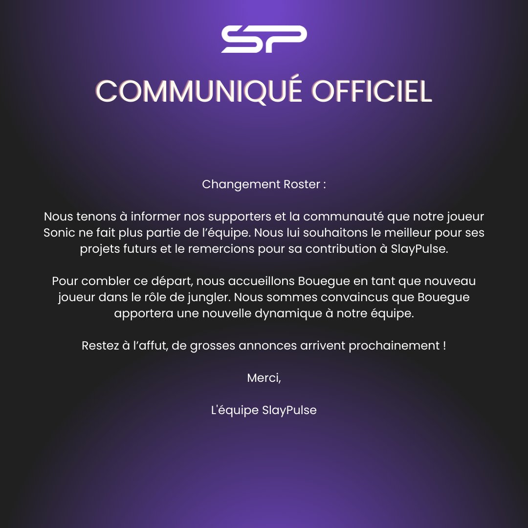 Communiqué Officiel.