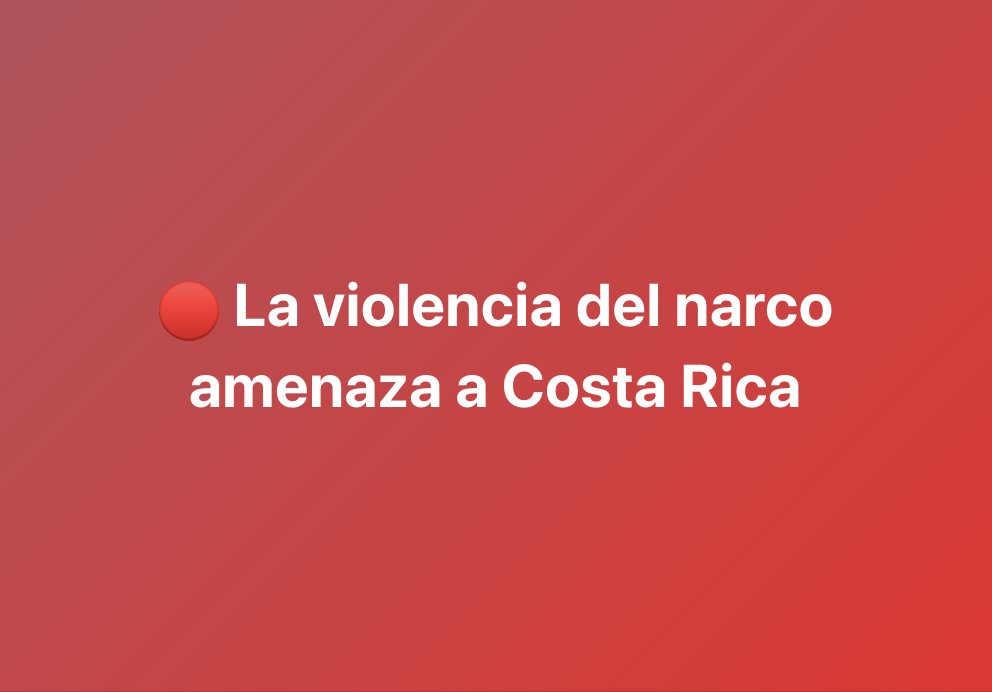 Los grupos narcotraficantes y sus batallas violentas se han extendido por el territorio de Costa Rica, la nación que por décadas se ufanó de ser la más segura de la región ➡️🔗 bit.ly/42SHcru