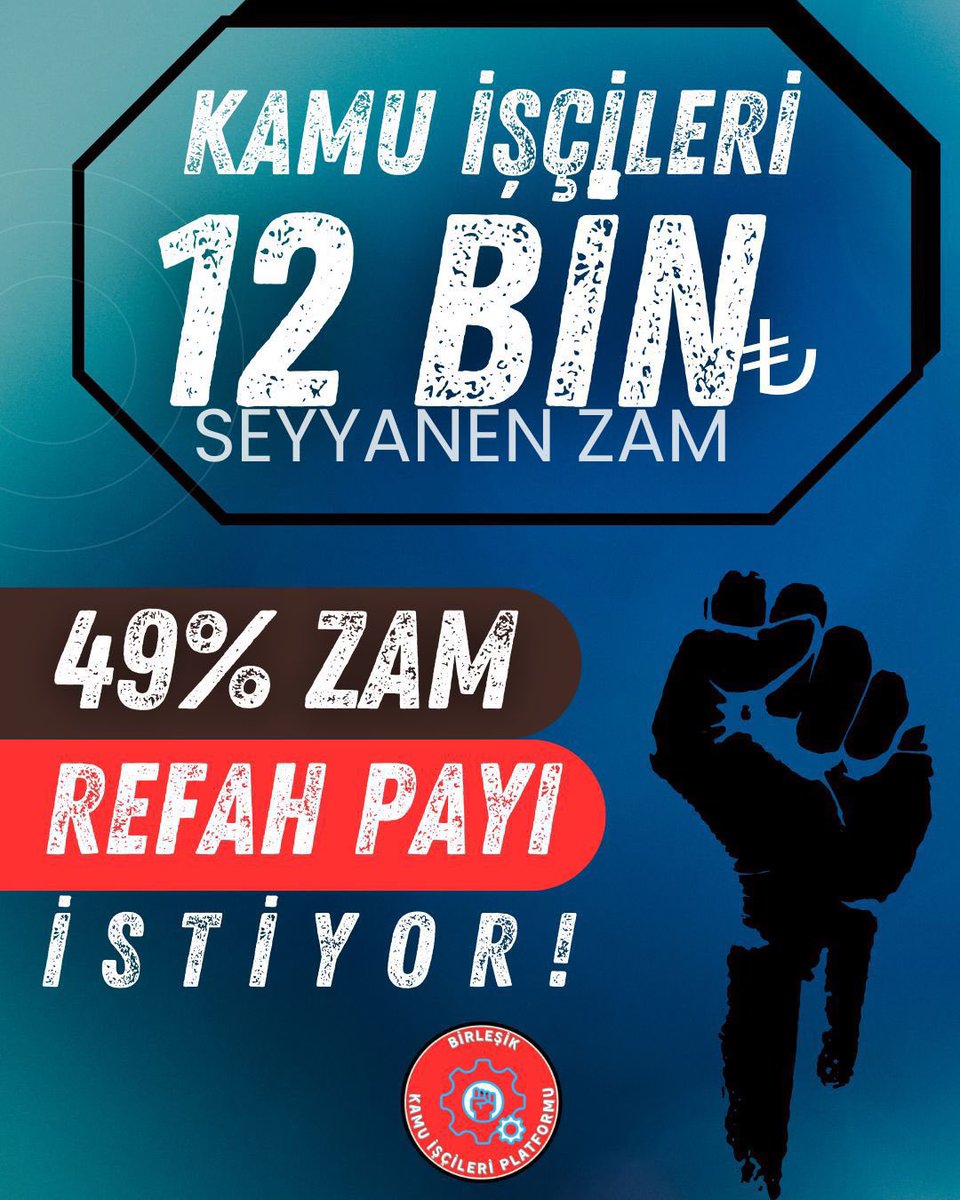 Kamu işçisi yoksulluk sınırının yarısı kadar maaş alıyor 
@RTEerdogan
<a href="/turkiskonf/">TÜRK-İŞ</a> verilerine göre 4 Kişilik Ailenin 2024 Ocak ayı Açlık sınırı 15.048 ₺ Yoksulluk sınırı 49.019 ₺ Bekar işçinin  %27 vergi dilimindeki yaşam maliyeti 19.630 ₺ 
 #iscideOYverecek
<a href="/RTErdogan/">Recep Tayyip Erdoğan</a>